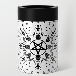 Satanic Mandala - White Can Cooler