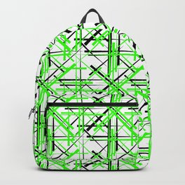 Intersecting light green lines with a black diagonal on a white background. Backpack