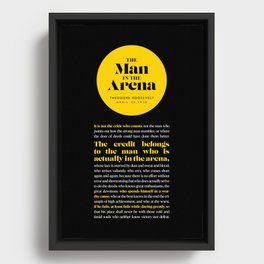 The Man in the Arena Framed Canvas