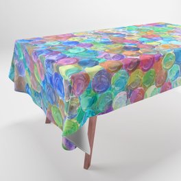 Colorful Rainbow Bubble Bead Texture  Tablecloth