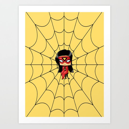 Chibi Spider Woman Art Print