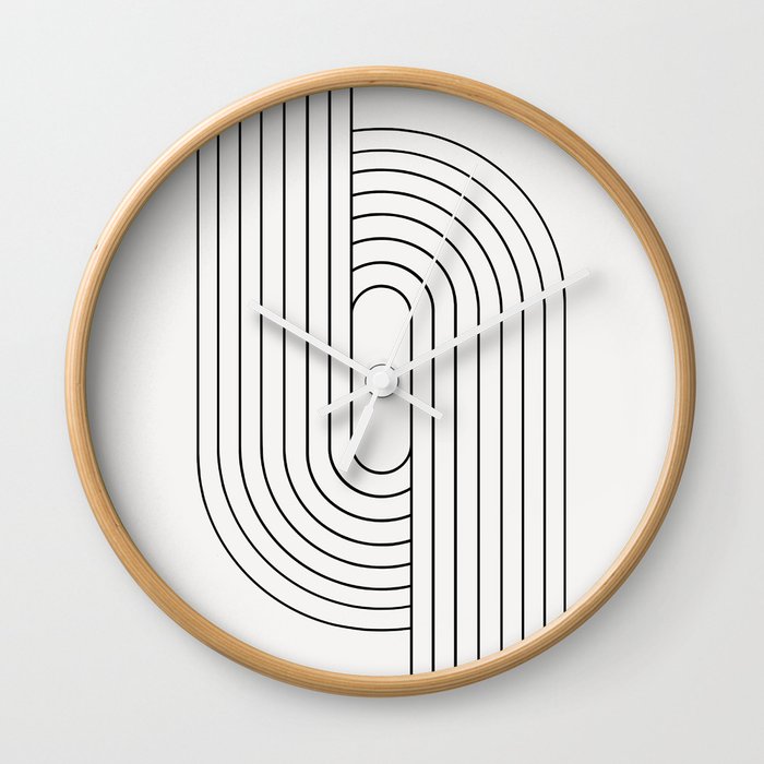 Oval Lines Abstract IX Wall Clock