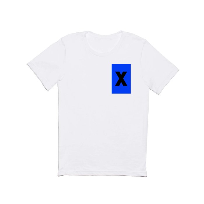 letter X (Black & Blue) T Shirt
