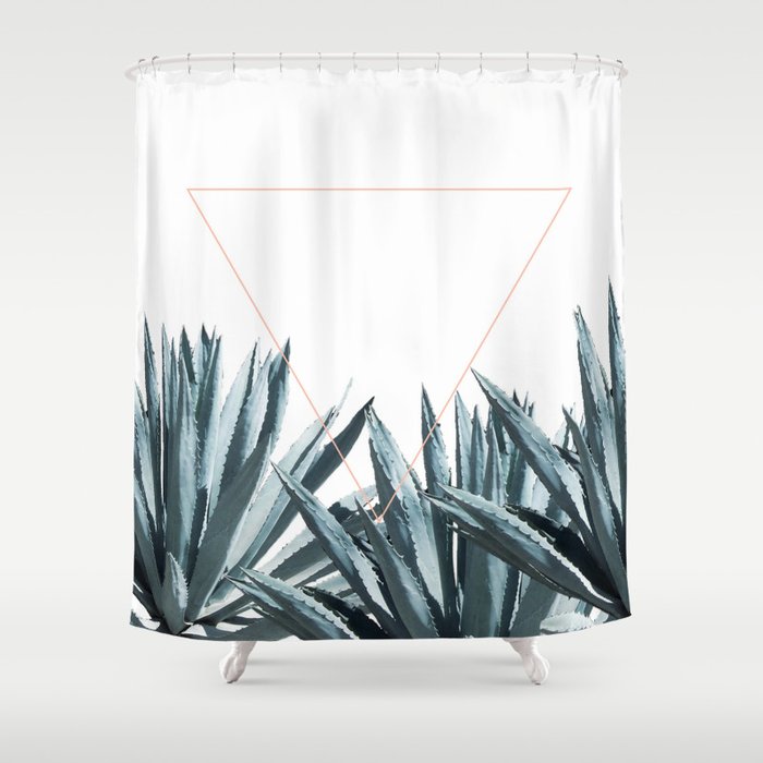 Agave Triangle Shower Curtain By Glitch Society6 Agave Triangle Shower Curtain