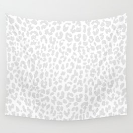 Pale Gray Leopard Wall Tapestry