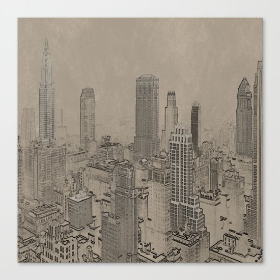 Old Cityscape Canvas Print