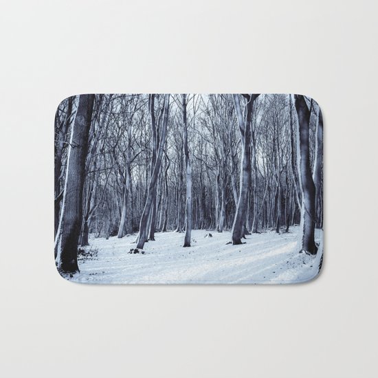 Black Winter Bath Mat