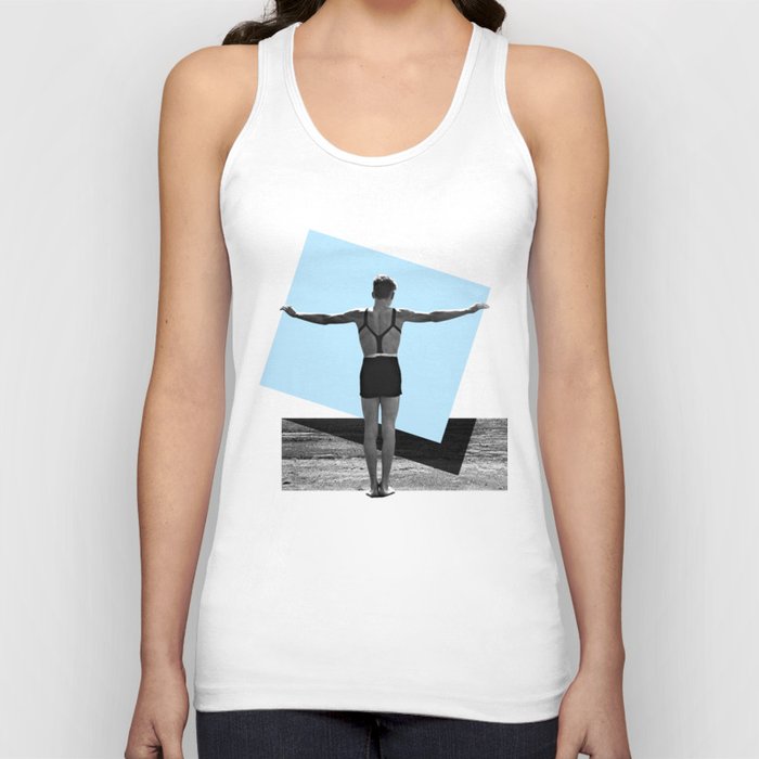 Place. Digital collage art, black and white photo, Graphic Art Tank Top