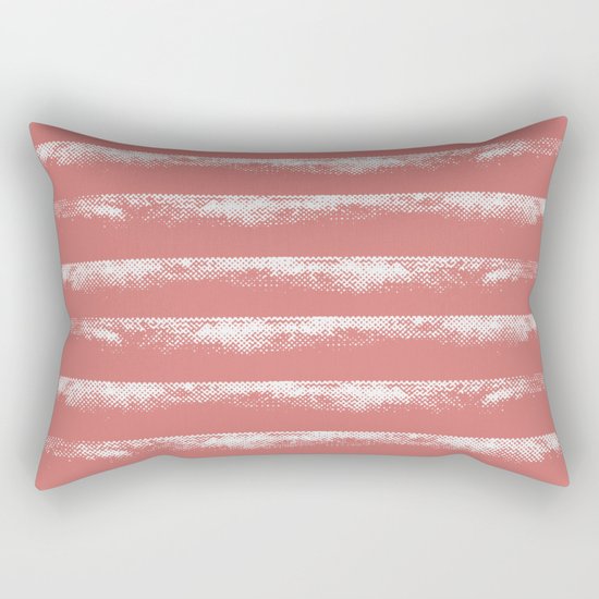 Irregular Stripes Coral Rectangular Pillow