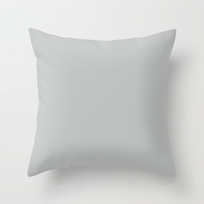 Silken Gray Throw Pillow