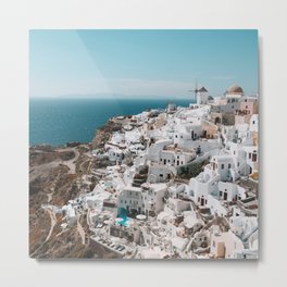 Santorini Island, Greece | Cyclades Islands | Mediterranean Sea | Greek Islands Photography 11 Metal Print