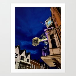 Guildford Town Clock by Night Art Print