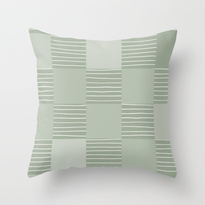 Aesthetic Sage Green Throw Pillow