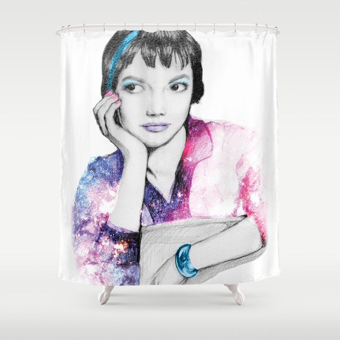 Thoroughly Modern Natalie Shower Curtain