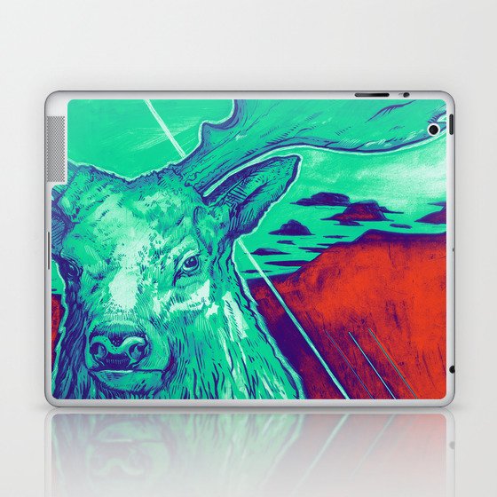 Stag Dimension of Teal Laptop & iPad Skin