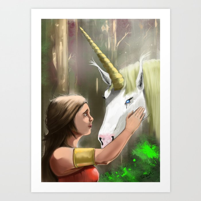 the last unicorn Art Print