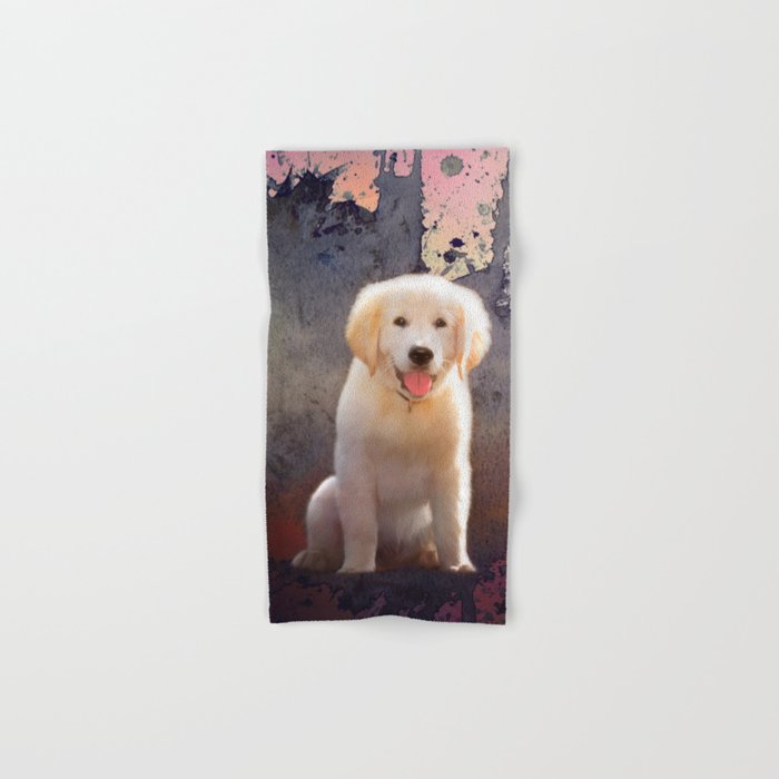 Golden Retriever Puppy Hand Bath Towel By Simonegatterwe Society6