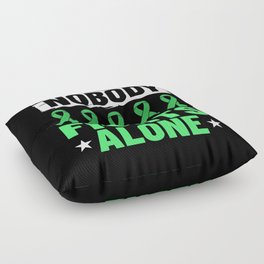 Cerebral Palsy Green Ribbon Brain Damage Awareness Floor Pillow