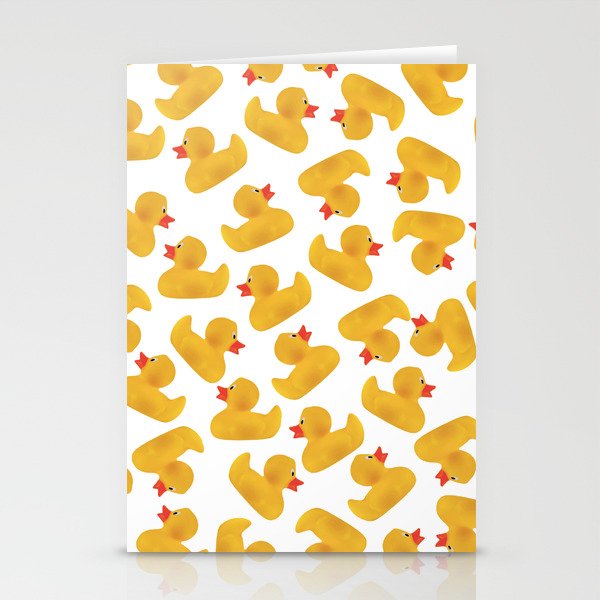 Rubber Duck pattern Design Stationery Cards