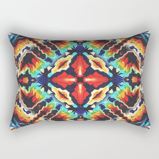 Ornate Geometric Colors Rectangular Pillow