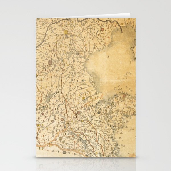 Map of Zhili and Shandong, China (c1855-1870) Stationery Cards