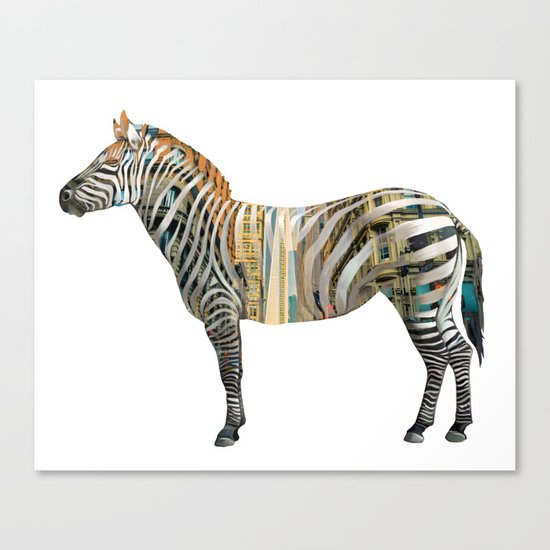 City Zebra Canvas Print