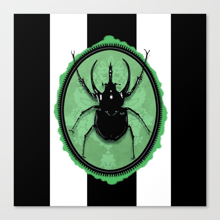 Juicy Beetle GREEN Canvas Print