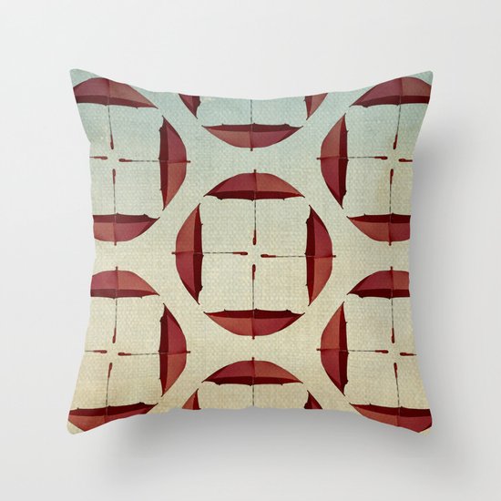 circle the umbrellas Throw Pillow