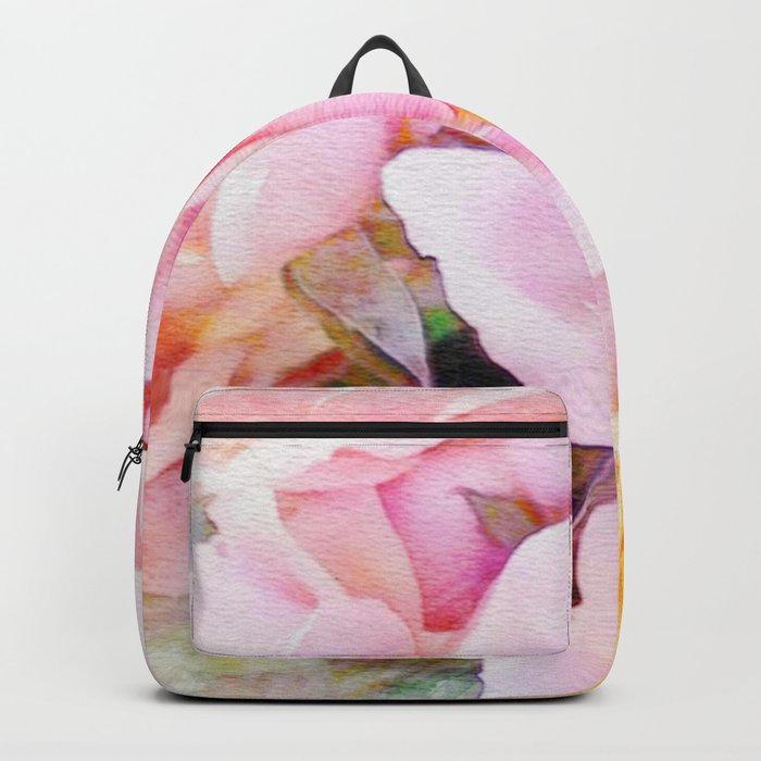 Dusky Pink Roses in Bloom Backpack
