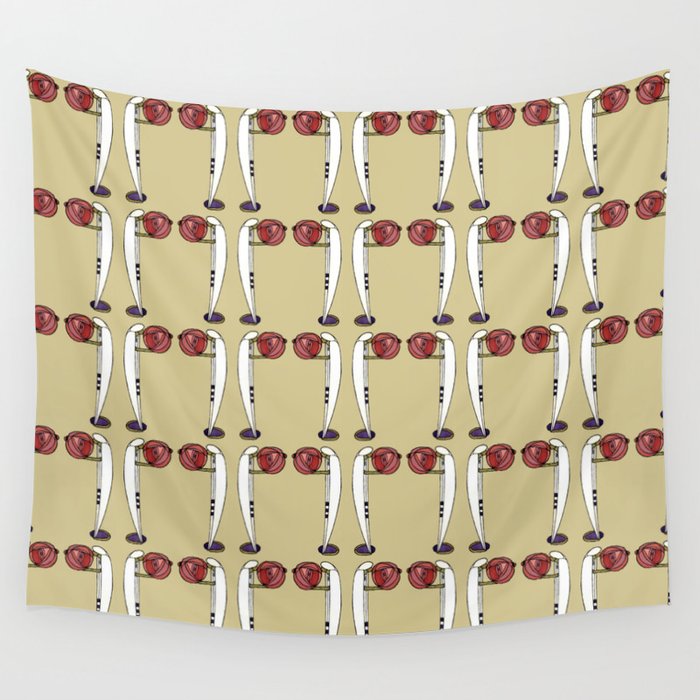 Charles Rennie Mackintosh "Roses" (3) Wall Tapestry