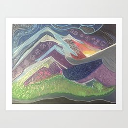 The Hills are Alive With Color Art Print