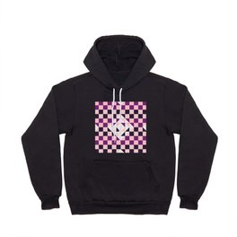 Pink and purple gingham checked ornament Hoody