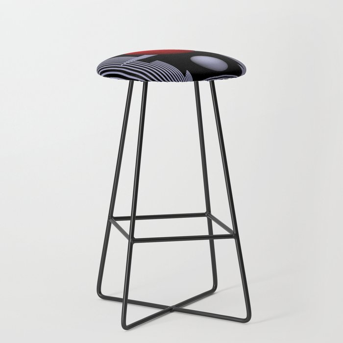 geometry and three colors -60- Bar Stool