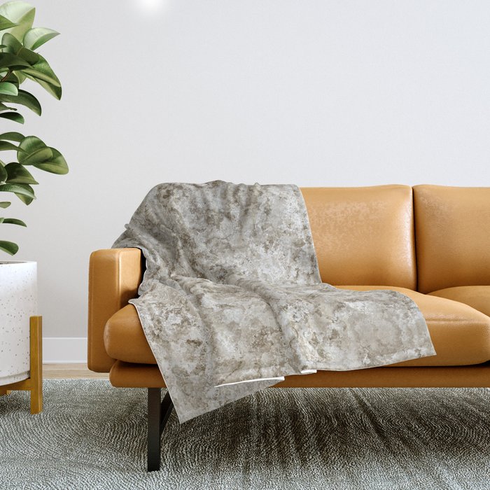 Brown grey stone design Throw Blanket
