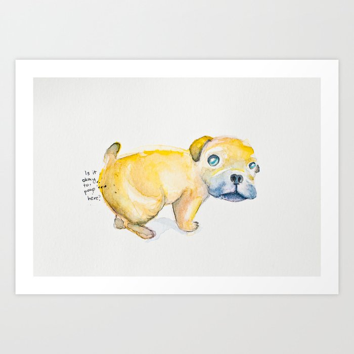Pug Love Art Print
