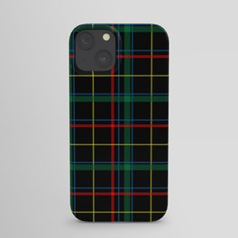  Black Tartan Plaid Pattern  iPhone Case