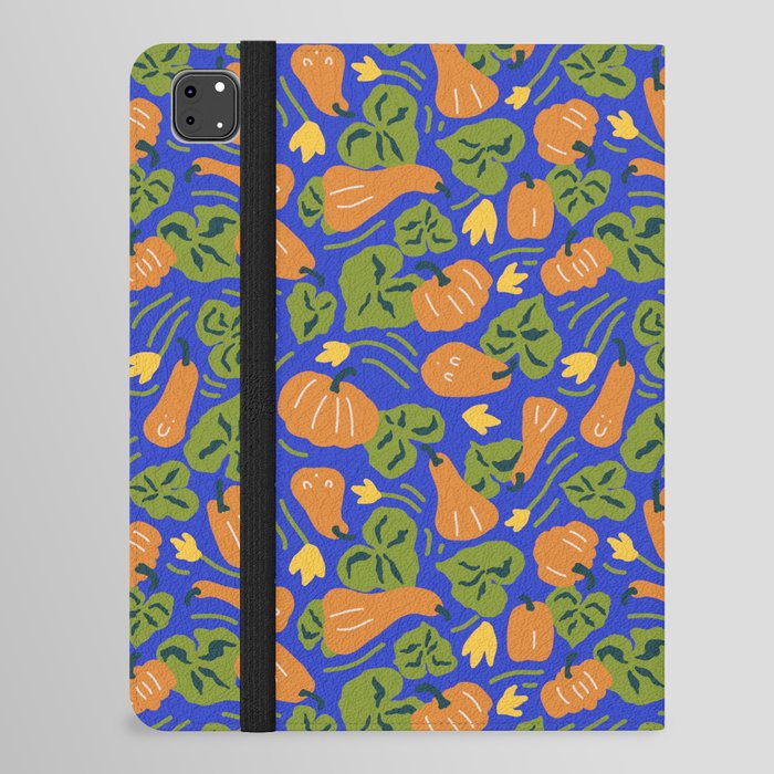 Happy Squash in blue background iPad Folio Case