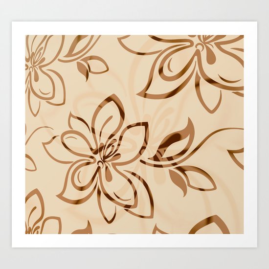 Brown Garden Art Print