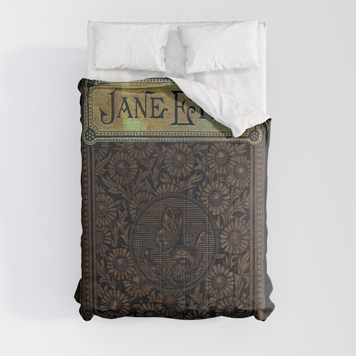 Jane Eyre by Charlotte Bronte, Vintage Book Cover Comforter