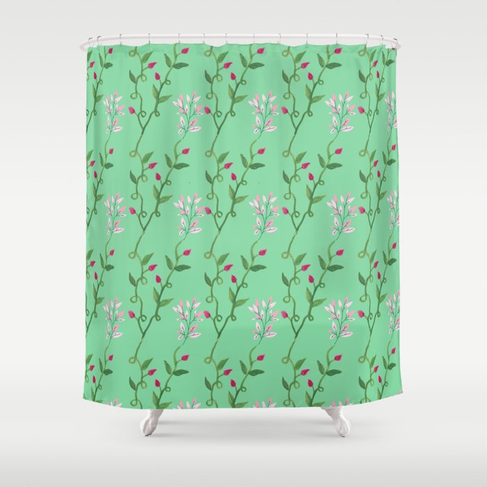 Wonderful Hanging Houseplant Pattern For Plants Lovers Shower Curtain