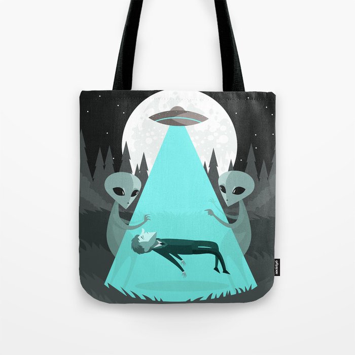 Ufo Alien Abduction Tote Bag By Matiasenelmundo Society6 Ufo Alien Abduction Tote Bag