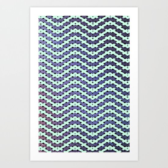 Chevron With A Twist Art Print