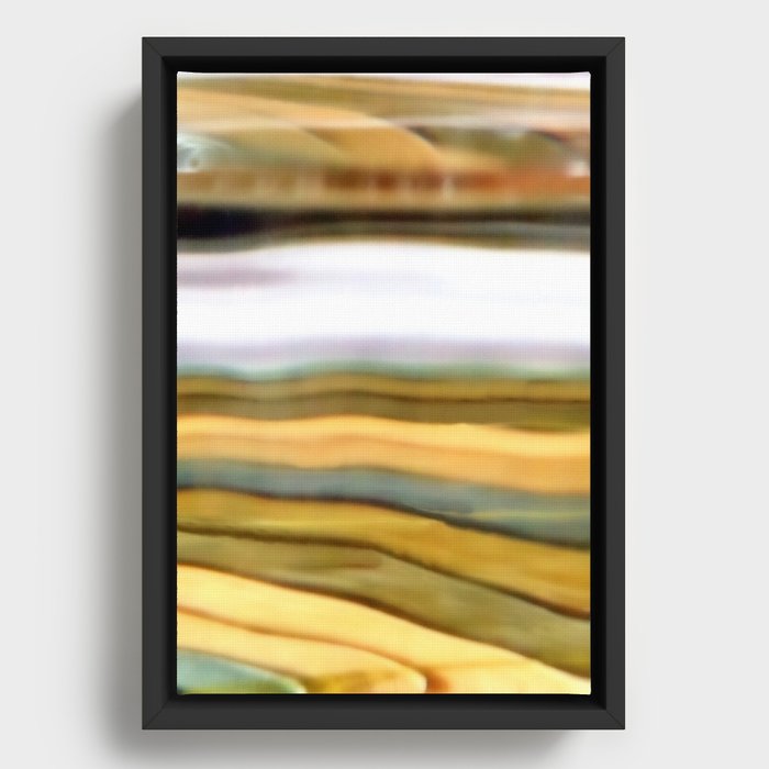 Abstract River Landscape Framed Canvas