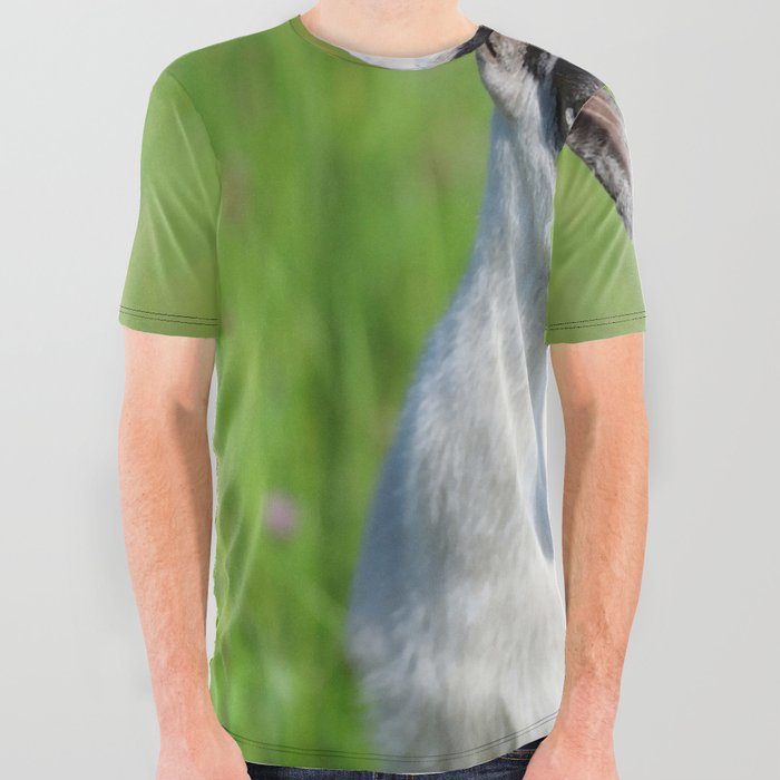 Domestic Goat Eats Grass Meadow Summer   64 All Over Graphic Tee