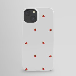 white little strawberry pattern iPhone Case