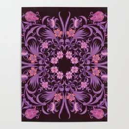 Mandala Vector abstract color decorative floral ethnic ornamental illustration Poster