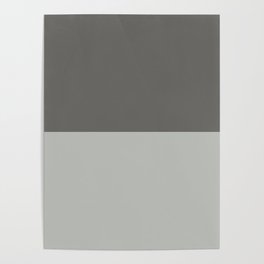 Benjamin Moore 2019 Color of Year Metropolitan & Kendall Charcoal Gray Bold Horizontal Stripes Poster