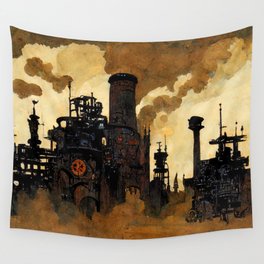 A world enveloped in pollution Wall Tapestry