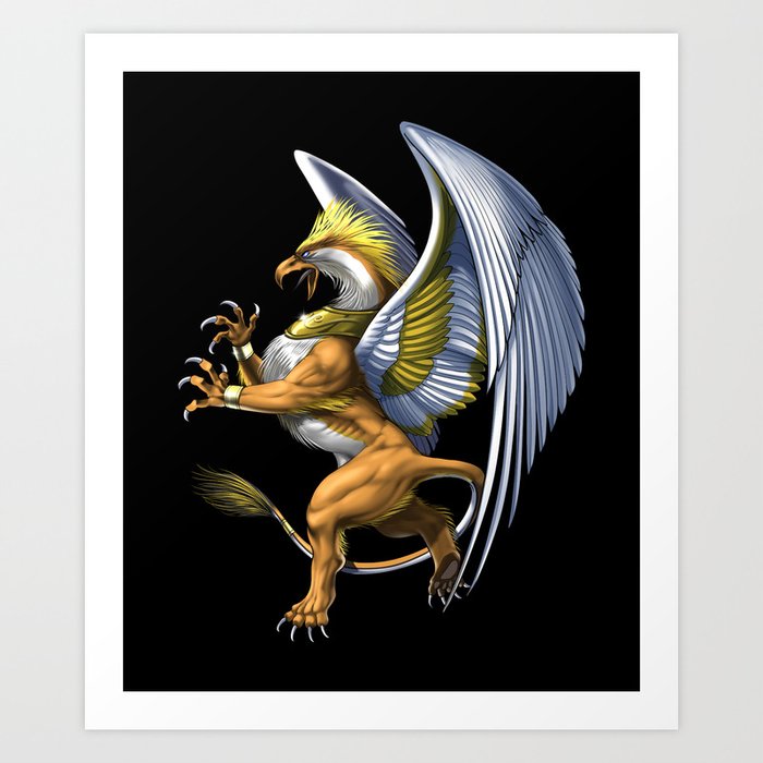 Greek Mythical Creature Griffin Art Print