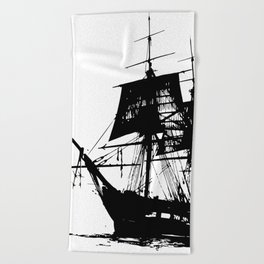 Pirate Ship Beach Towel
